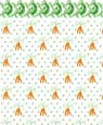 Dollhouse Miniature 1/4" Scale Wallpaper: Peas And Carrots